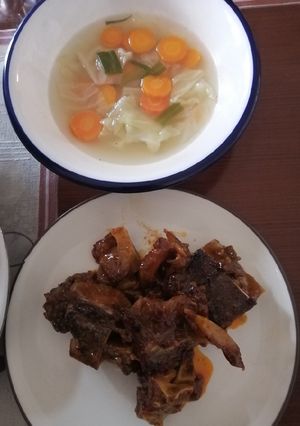 Foto resep Iga bakar madu dan sop mudah