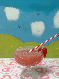 Una foto de Batido de fresa