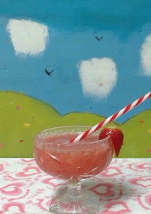 Una foto de Batido de fresa
