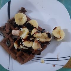 A picture of 15 mins chocolate Waffles for winters.