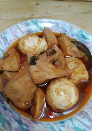 Foto resep Telor Tahu Bumbu Kecap Manis Pedas