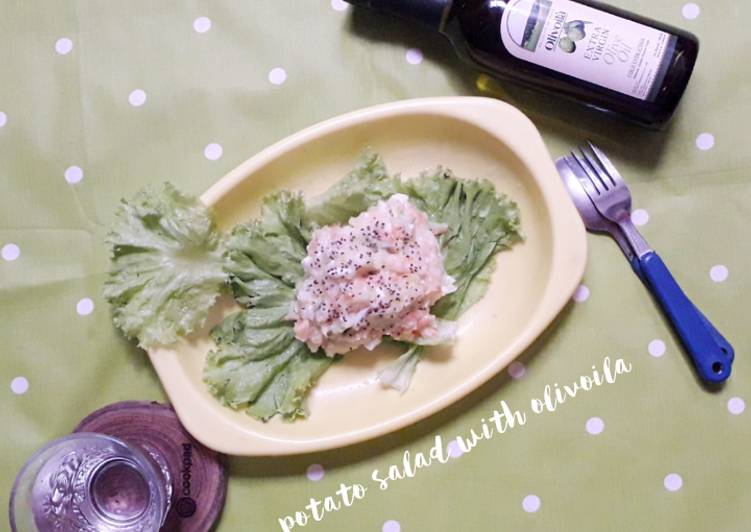 Cara Termudah Menyiapkan Potato salad with oliviola Bikin Manjain Lidah