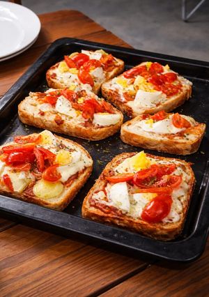 Una foto de Pizzitas fáciles al horno