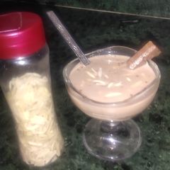 A picture of Milky milk with Almonds.