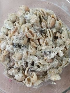 عکسی از دستور پاستا با سس قارچ