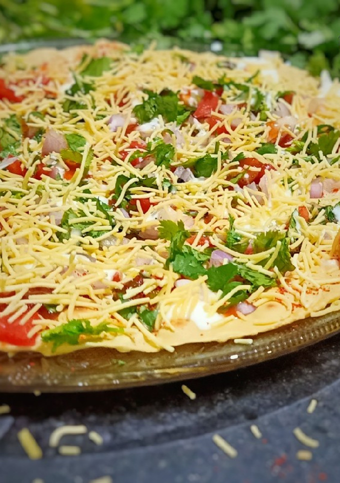 মশালা পাঁপড় চাট (masala papad chat recipe in Bengali) রেসিপির প্রধান ছবি