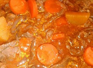 Una foto de Fricase de carne de res