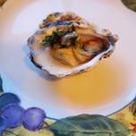 Brad's halfshell kumamoto oysters with parsley gremolata