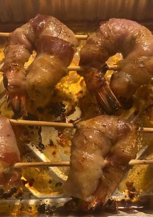 Foto di Gamberoni con pancetta marinati