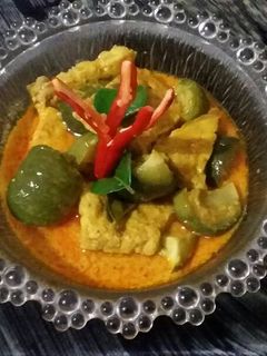 Foto resep Sayur lodeh tempe dan terong hijau