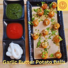 A picture of Garlic Butter Potato Balls.