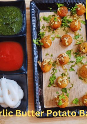 A picture of Garlic Butter Potato Balls.