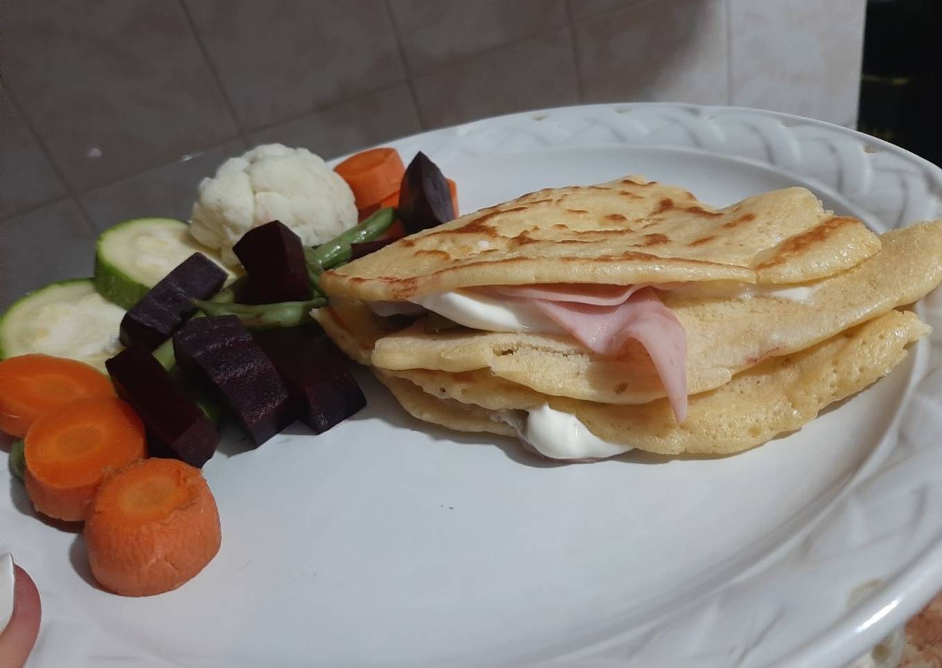 Crepas de jamón con queso