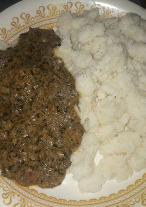 A picture of Moringa sup with biskin masara.