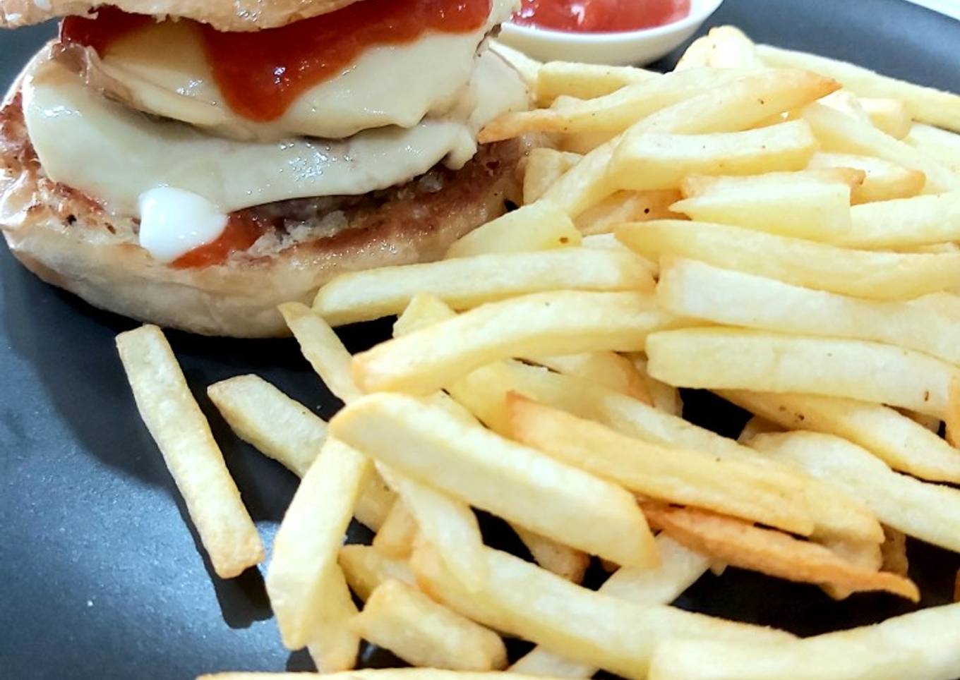 Resep Simple Cheese Burger, Enak