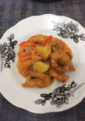 Foto resep Udang Saus Asam Manis