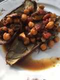 Keto Friendly Eggplants with spicy chickpeas