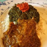 A picture of Saka-saka (cassava leaves) (Congo-Brazzaville).