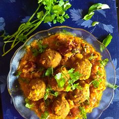 Raw banana kofta curry A picture of Raw banana kofta curry.