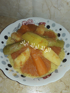 صورة لوصفة كسكس خشين بالخضر