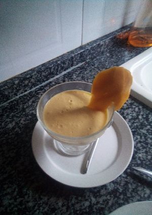 Una foto de Mousse de Yogurt y Mango
