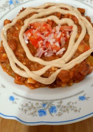 صورة لوصفة فول بالصوص الطحينية