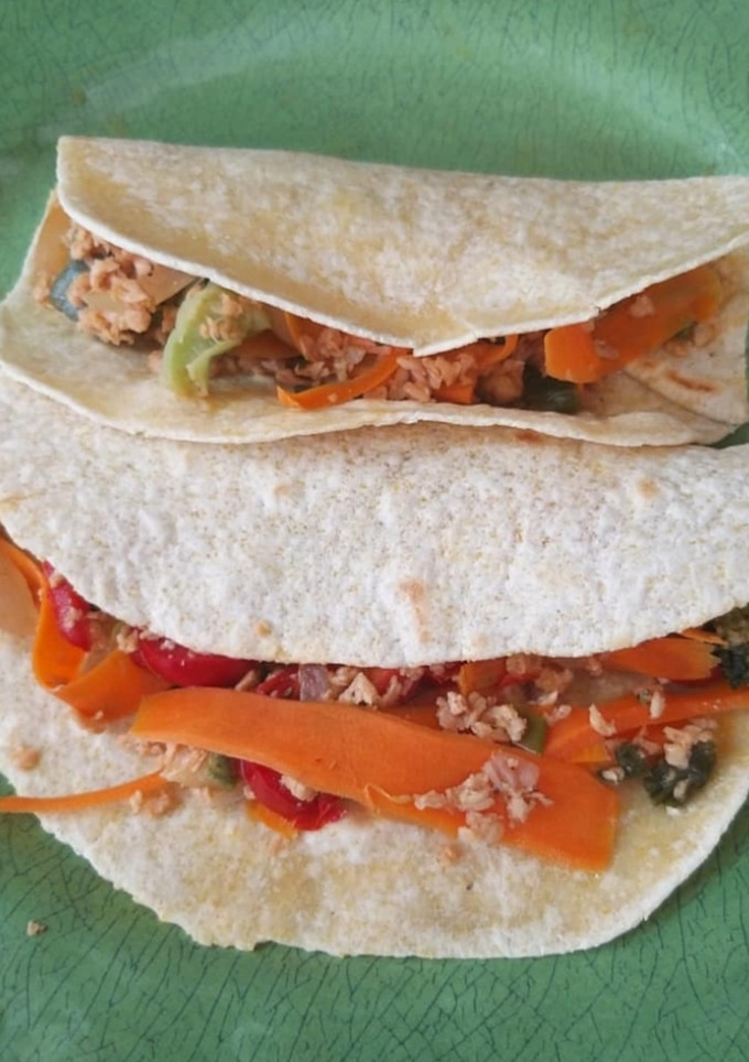 Una foto de Tacos rústicos vegetarianos