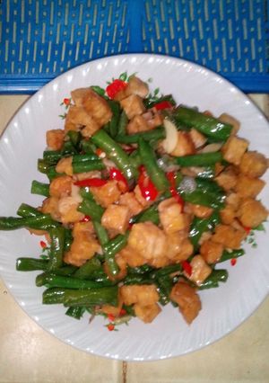 Foto resep Tumis kacang panjang tempe