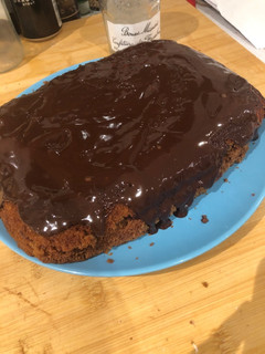 Una foto de Bizcocho de chocolate y frambuesa