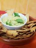 Chickpea Nachos with Avocado Cauliflower Sauce