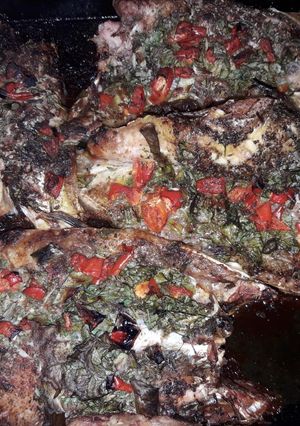 Una foto de Pescado con verduras