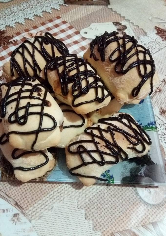 Булочки із шоколадом 🍬🍬🍬