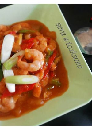 Foto resep udang asam pedas manis