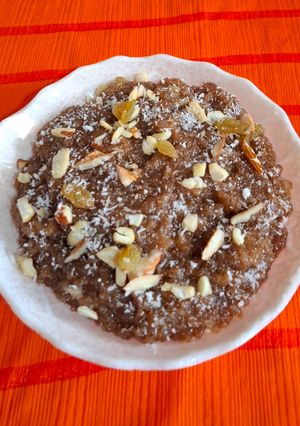 A picture of Puffed Amaranth Halwa.