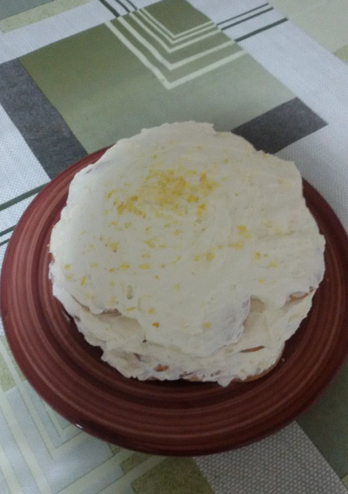 Una foto de Tarta de limón y galletas