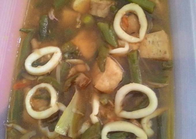 Resep Tauco seafood dan sayuran, Lezat Sekali