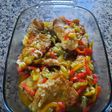 Filetes de merluza con verduras al horno