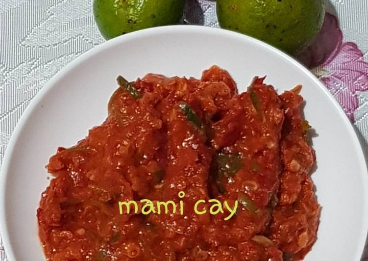 Cara memasak Sambal Jeruk Kunci legit