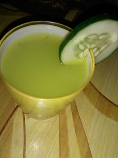 A picture of Cucumber and ginger juice.