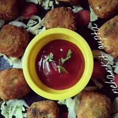 A picture of Vegetable nuggets.