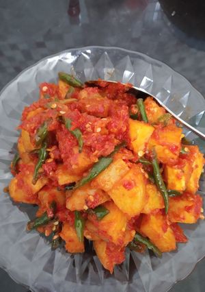 Foto resep Sambal kentang bakso cabe ijo