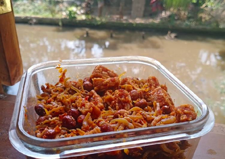 Teri kacang tempe Balado Teri kacang tempe Balado