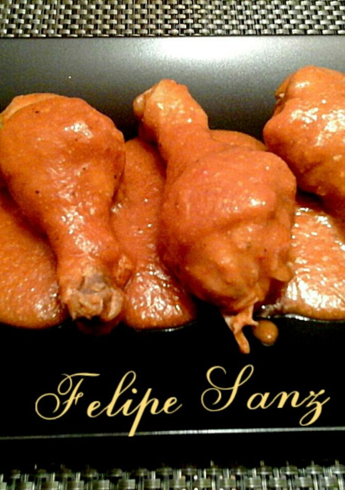 Una foto de Muslos de pollo en salsa de anacardos