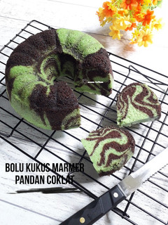 Foto resep Bolu kukus marmer pandan coklat