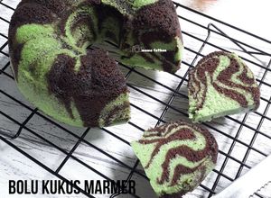 Foto resep Bolu kukus marmer pandan coklat