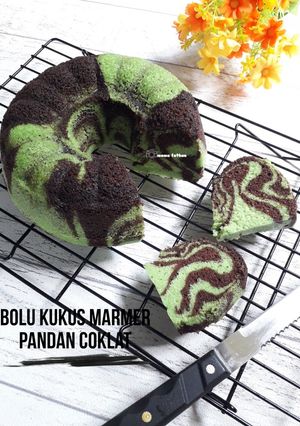 Foto resep Bolu kukus marmer pandan coklat