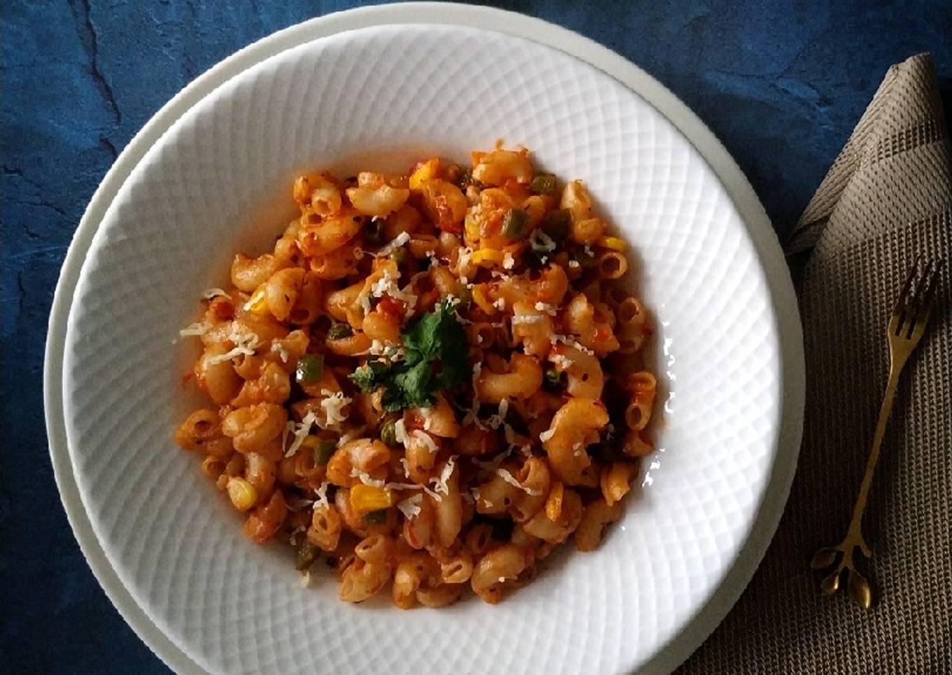 Cheese Masala Macaroni Pasta