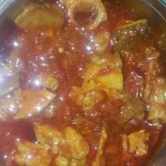 A picture of Offals pepper soup.
