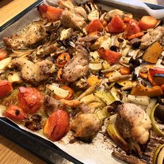 A picture of Roasted Chicken & Vegetables.