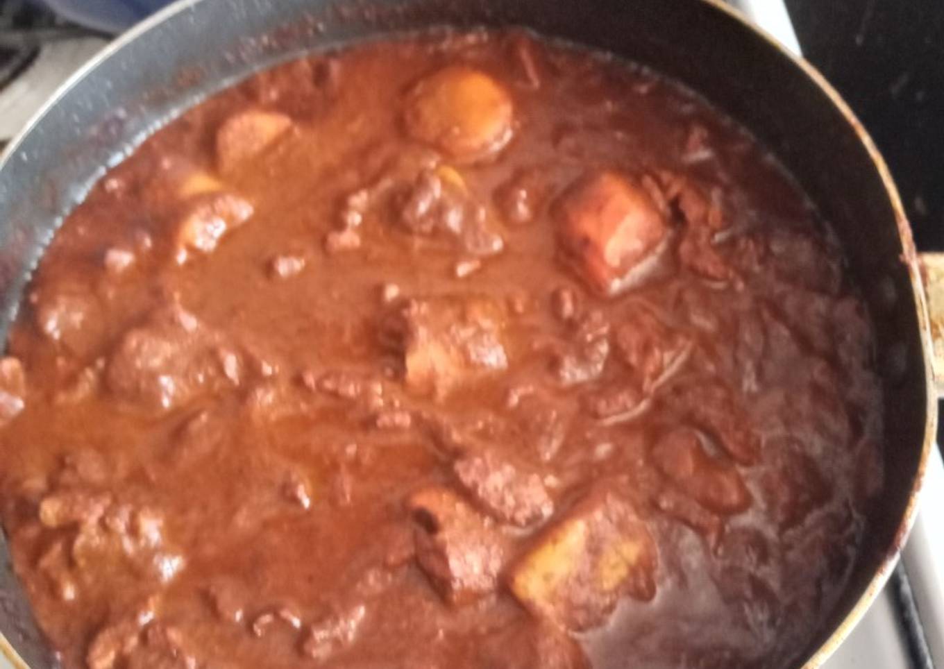 Bistec en chile pasilla